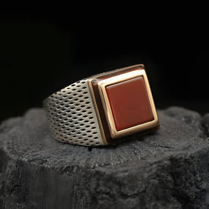 925 Sterling Sulamani Aqeeq Ring
